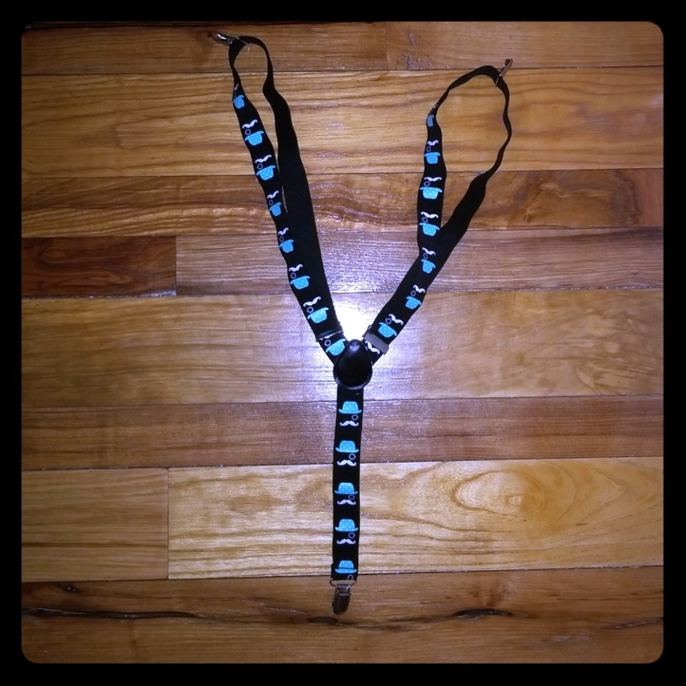 Top hat and mustache overalls